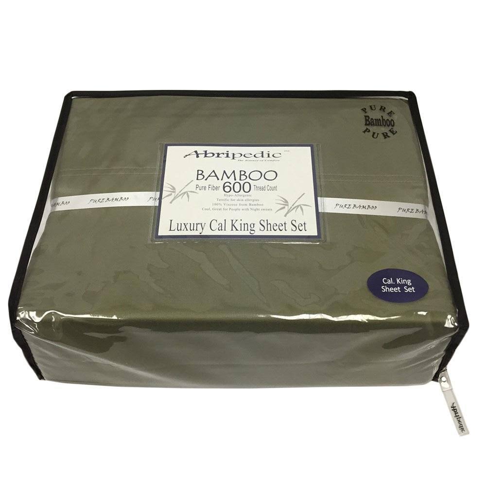 100% Bamboo Sheets 600 Thread Count Full Gray L25780
