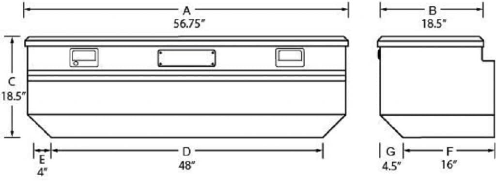Black Aluminum Flush Mount Box S534