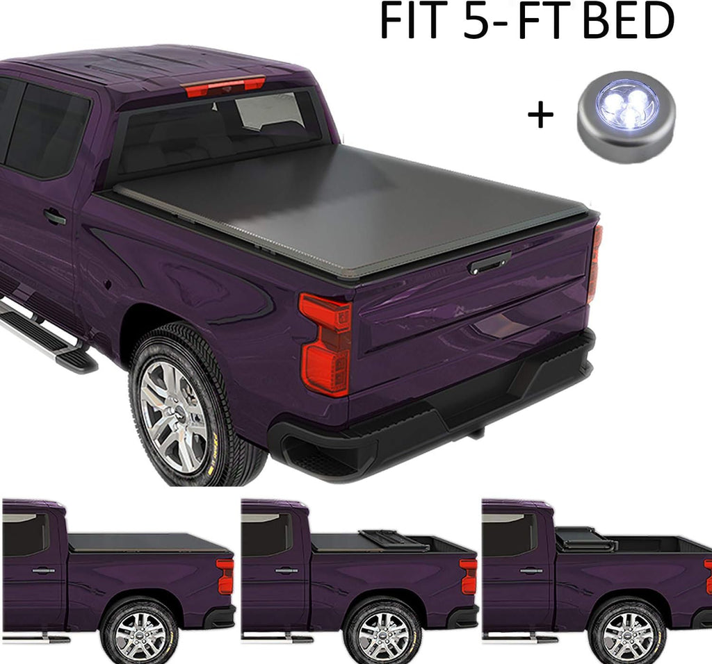 Soft Tri Fold Truck Bed Tonneau Cover for Jeep Gladiator JT Pickup R1524