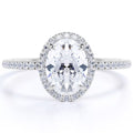 18k Gold Over Silver Moissanite Engagement Ring N178