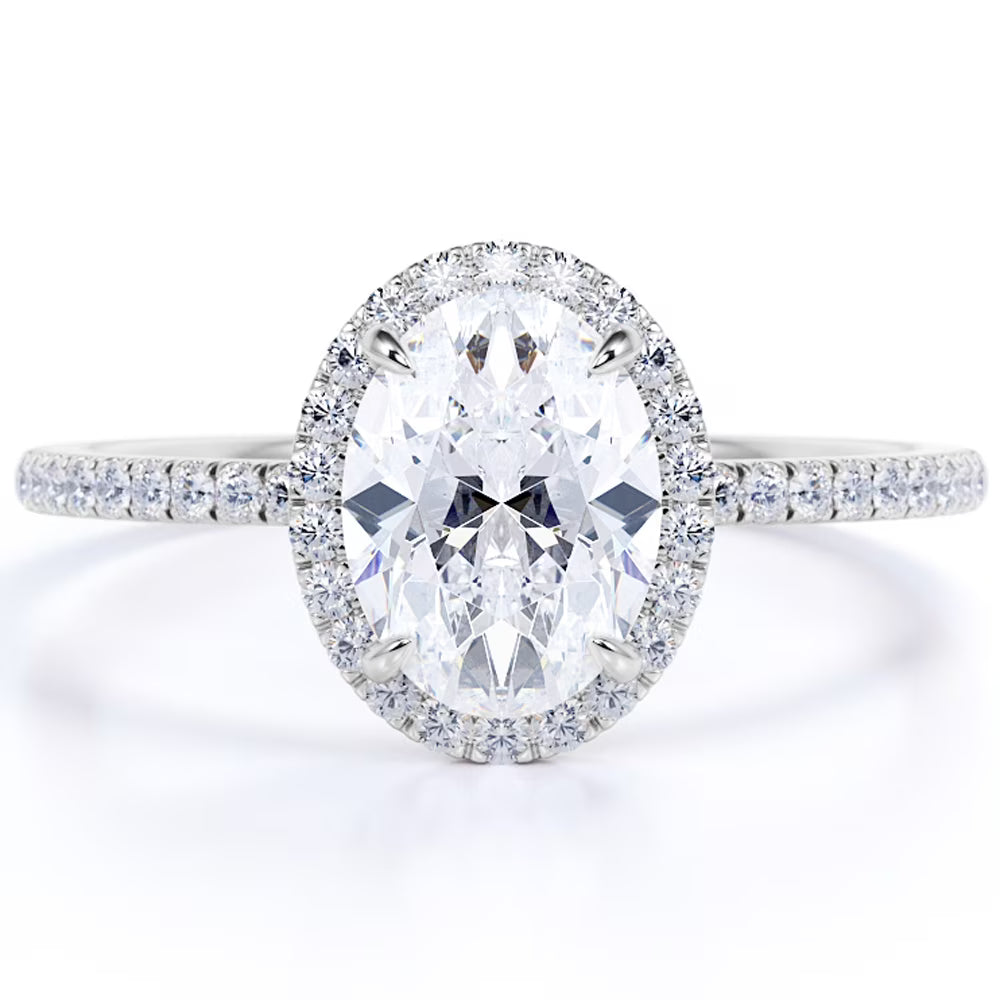 18k Gold Over Silver Moissanite Engagement Ring N178
