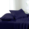 Navy Microfiber Split California King Sheets D77335