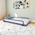 Twin Size Metal Trundle Bed with Casters O623
