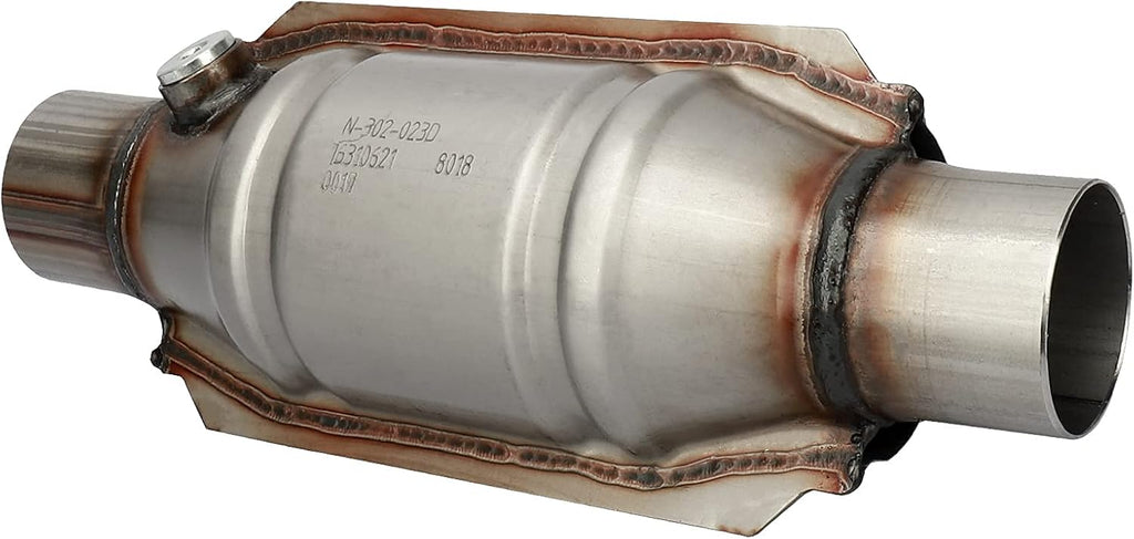 2.25" Inlet/Outlet Universal Catalytic Converter with O2 Port & Heat Shield, Pack of 2 U87363