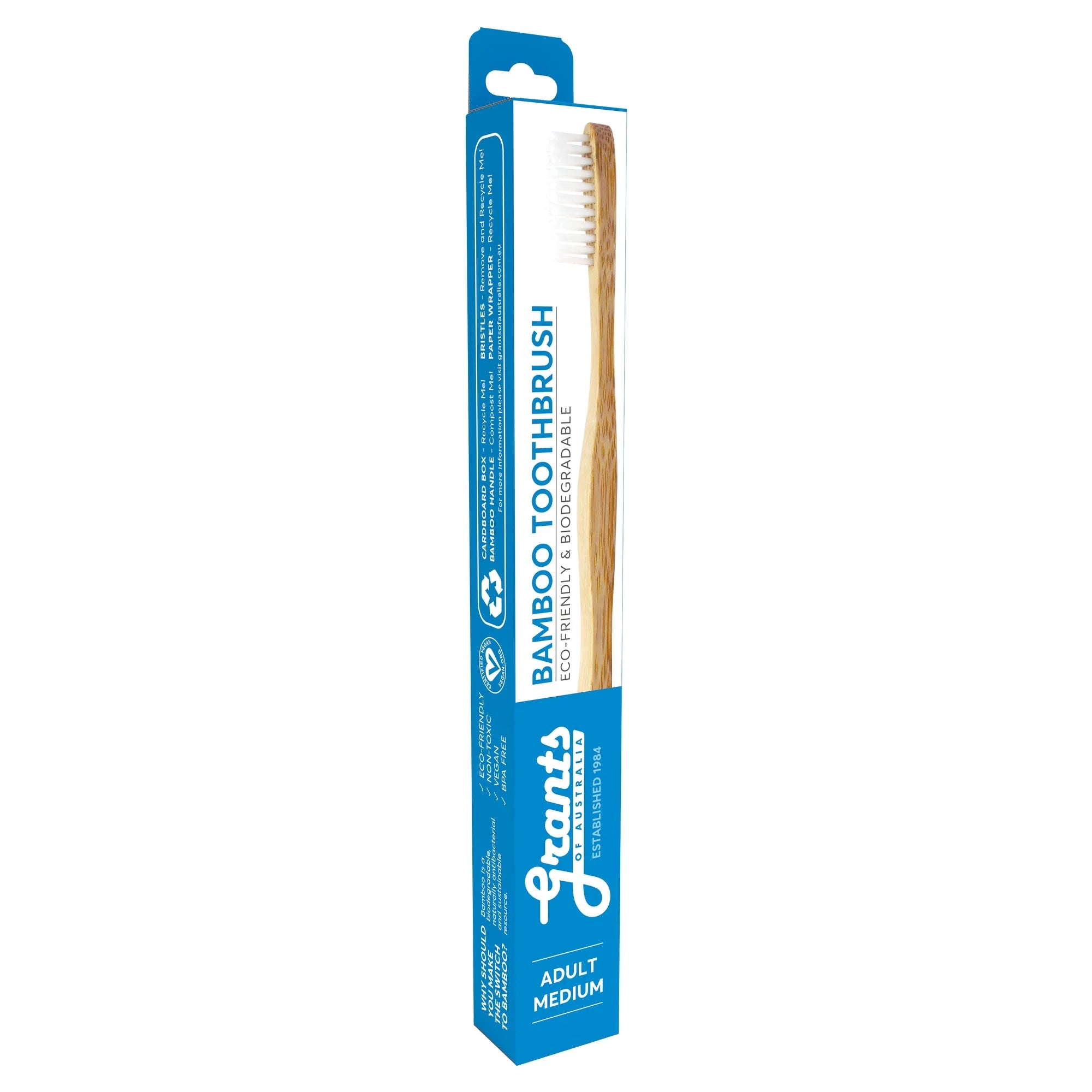 Bamboo Adult Medium Toothbrush 1 Pack F361
