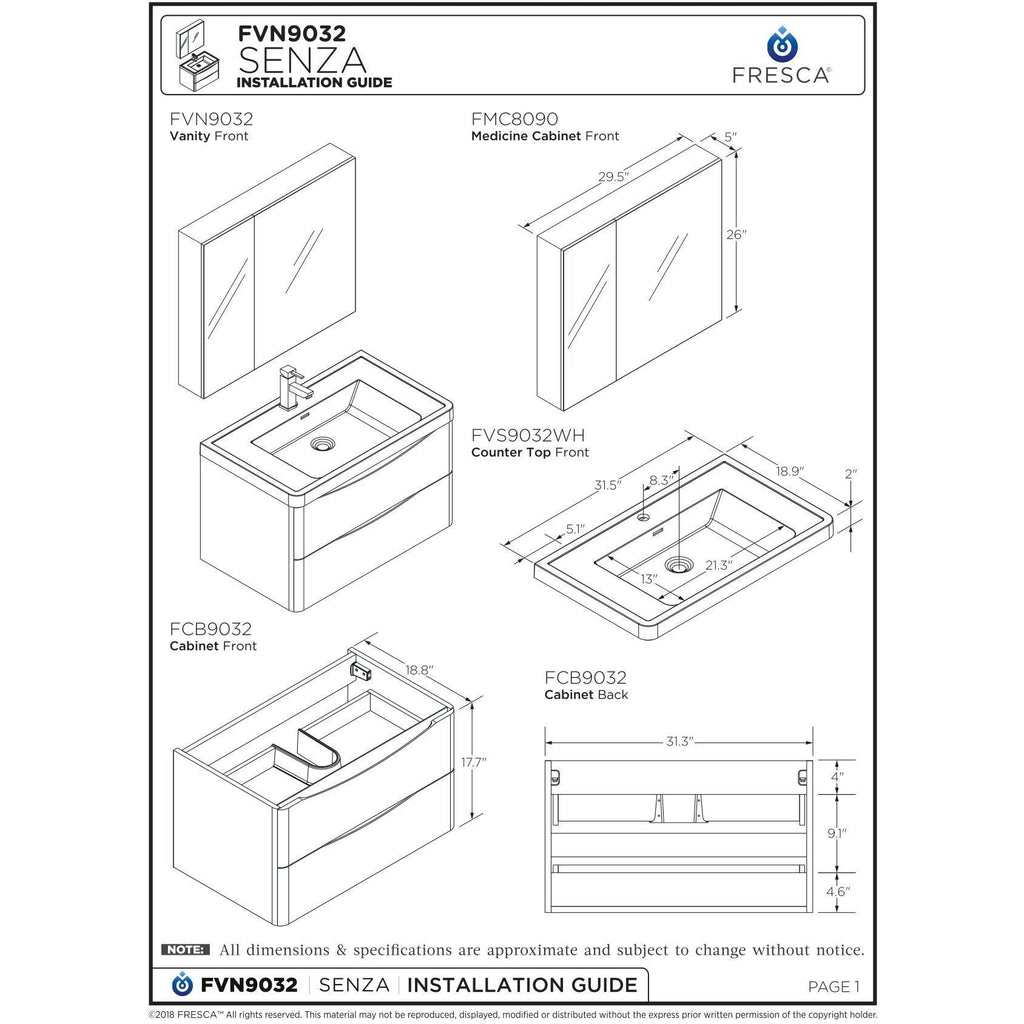 Glossy Gray Wall Hung Bathroom Cabinet with Integrated Sink H94926