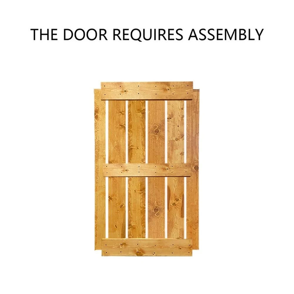 Stained Wooden Sliding Barn Door with Hardware Kit U356