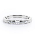 18K White Gold Plated Moissanite Wedding Band V359084