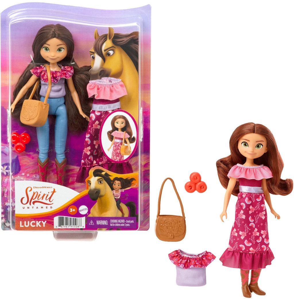 Lucky Doll with 2 Fashion Outfits & Accessories, 7 Movable Joints M546452