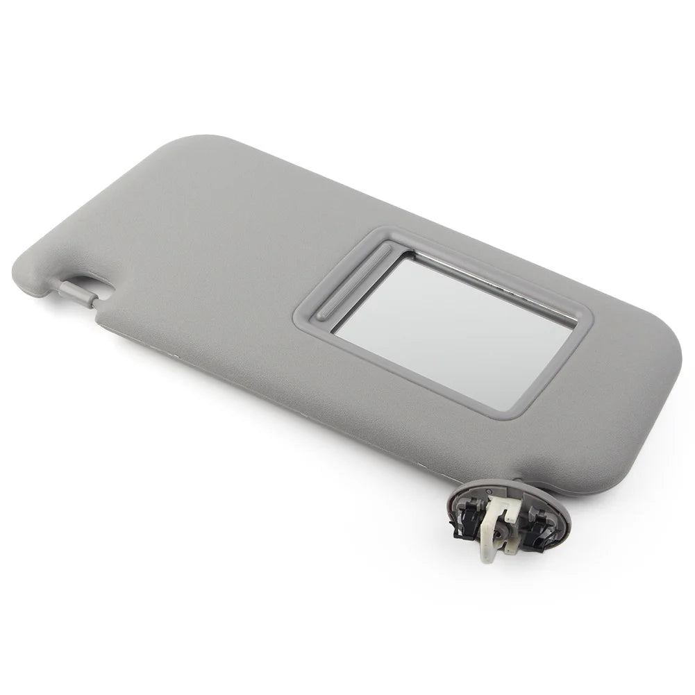Gray Sun Visor Shield Sunshade with Mirror Left Side Y18600