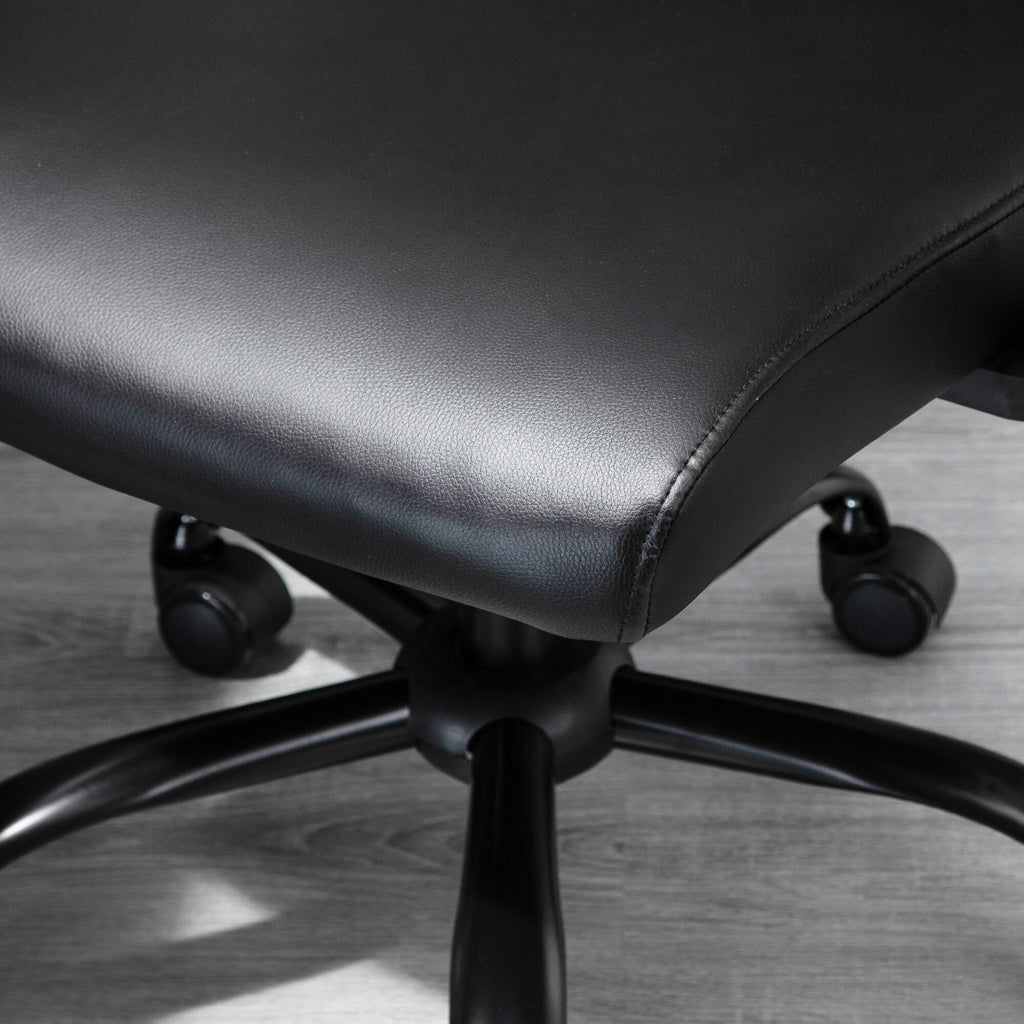 Faux Leather High-Back Office Chair with Adjustable Height, Metal Legs T2004
