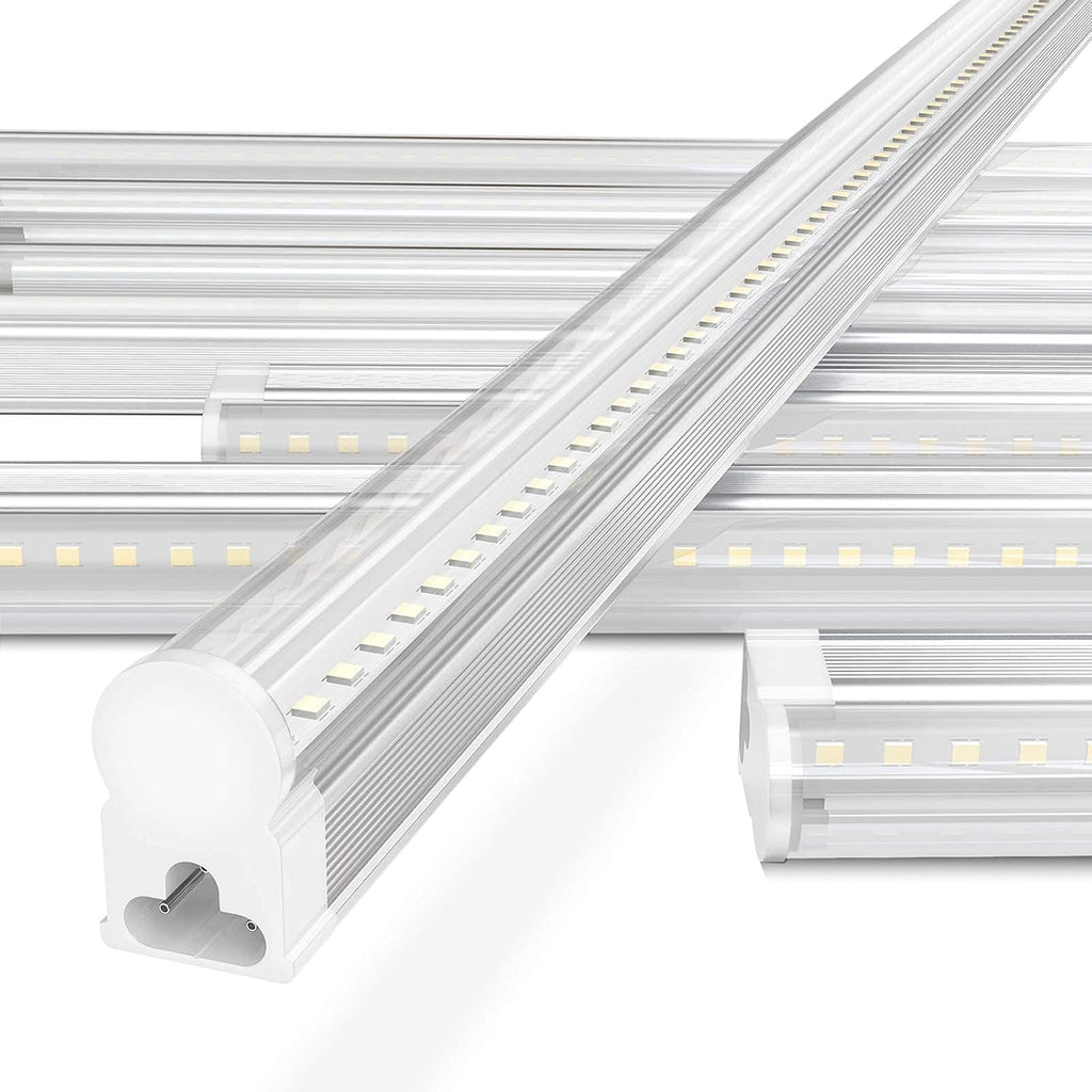 Pack of 6 Link-able 4ft Led Shop Light, 6500k 3100lm 24w, Clear Cover X465164