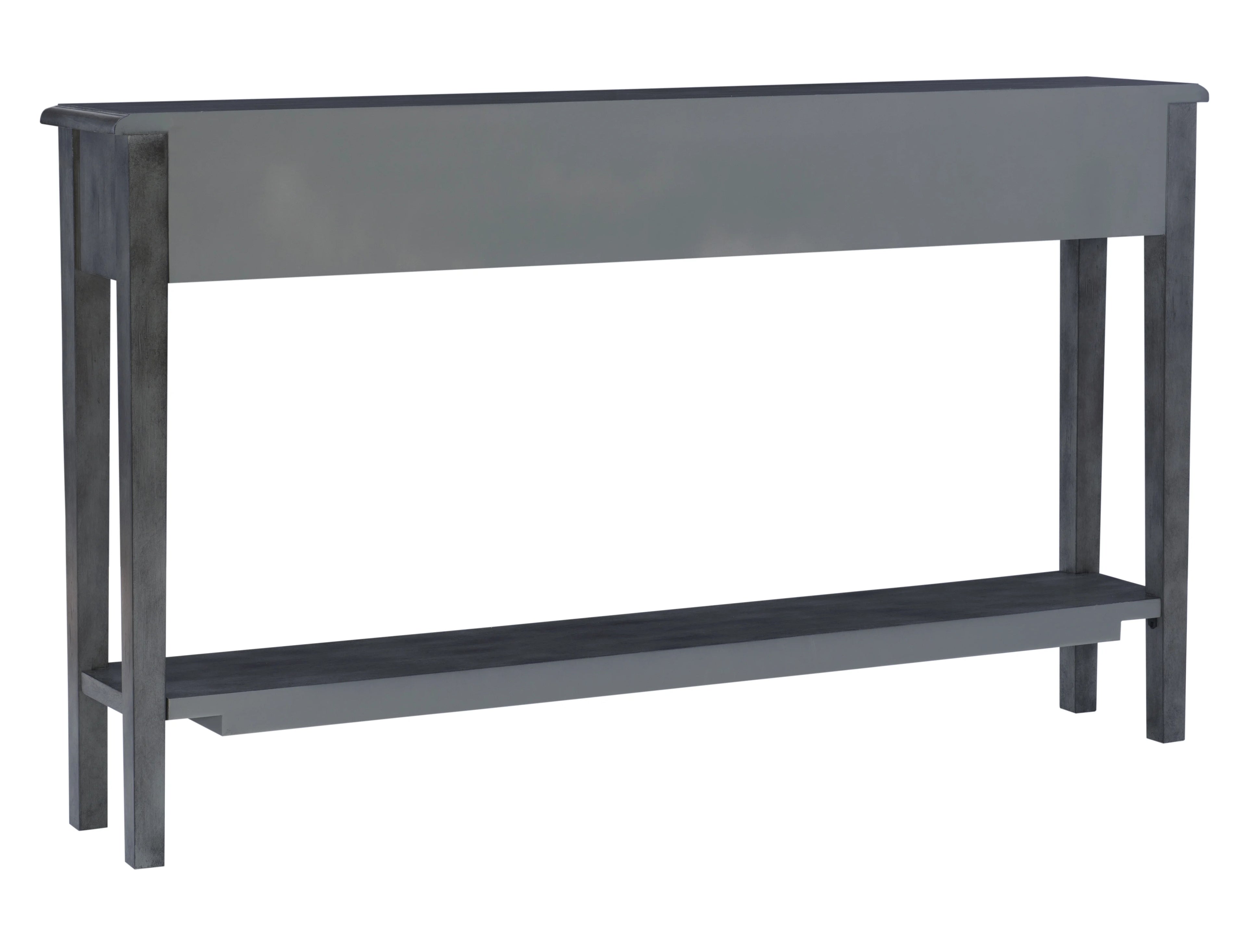 Gray 4-Drawer Console Table with Shelf H966365