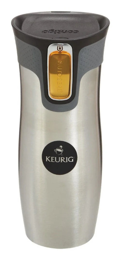 Silver Vacuum Insulated Stainless Steel Coffee Travel Mug M1958