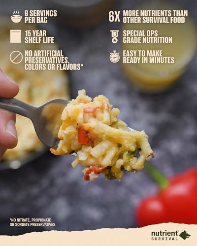 MRE Homestyle Scramble Eggs, Ready to Eat Meals (9 Servings) Freeze Dried Emergency Food Supply C192
