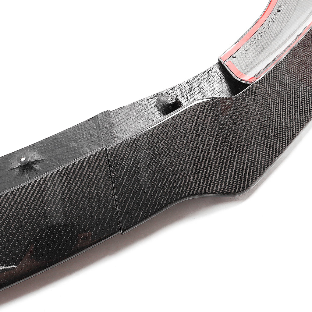 Gloss Black Real Carbon Fiber Front Lip Spoiler Splitter D289
