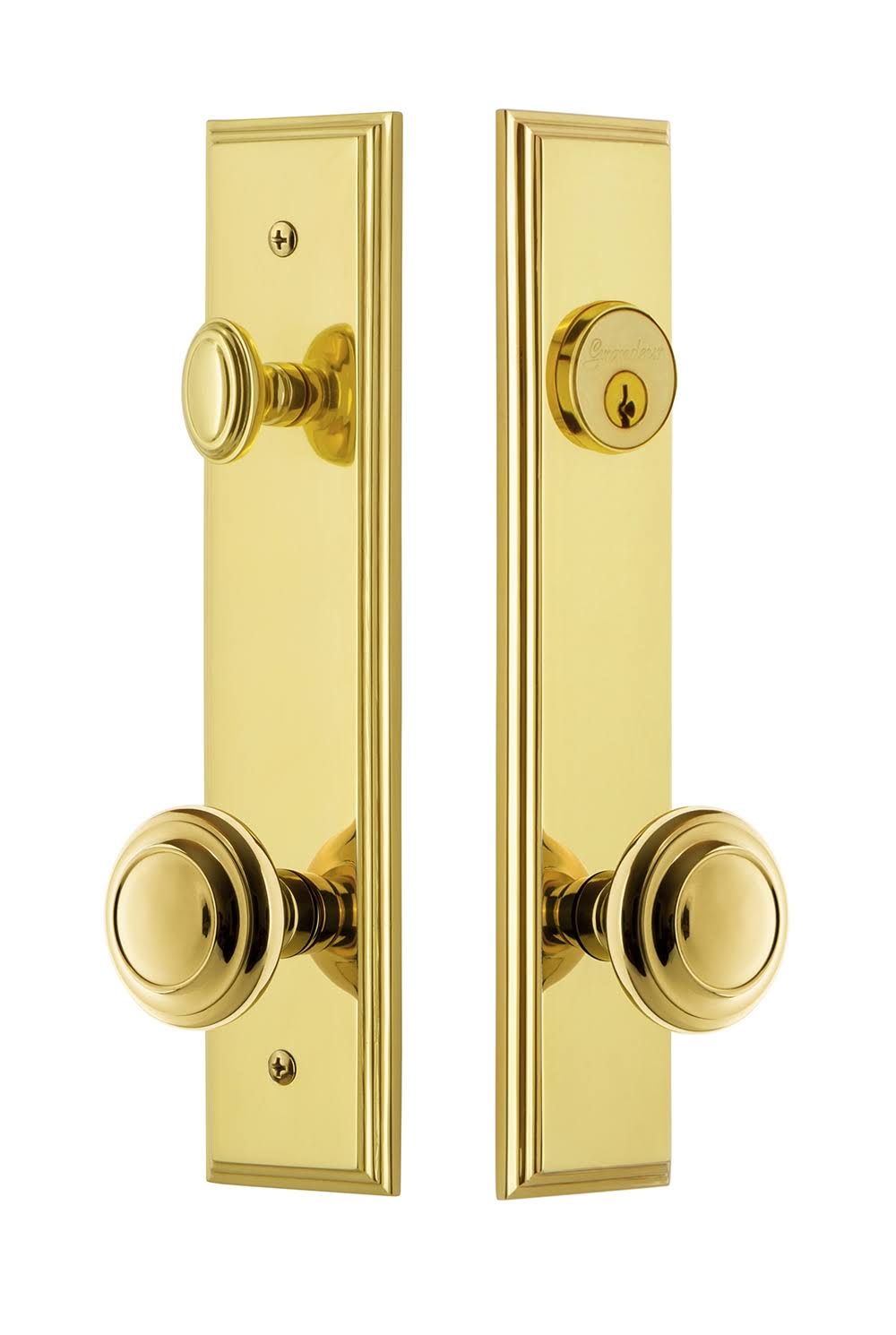Lifetime Brass Entry Set with Circulaire Knob Y41091