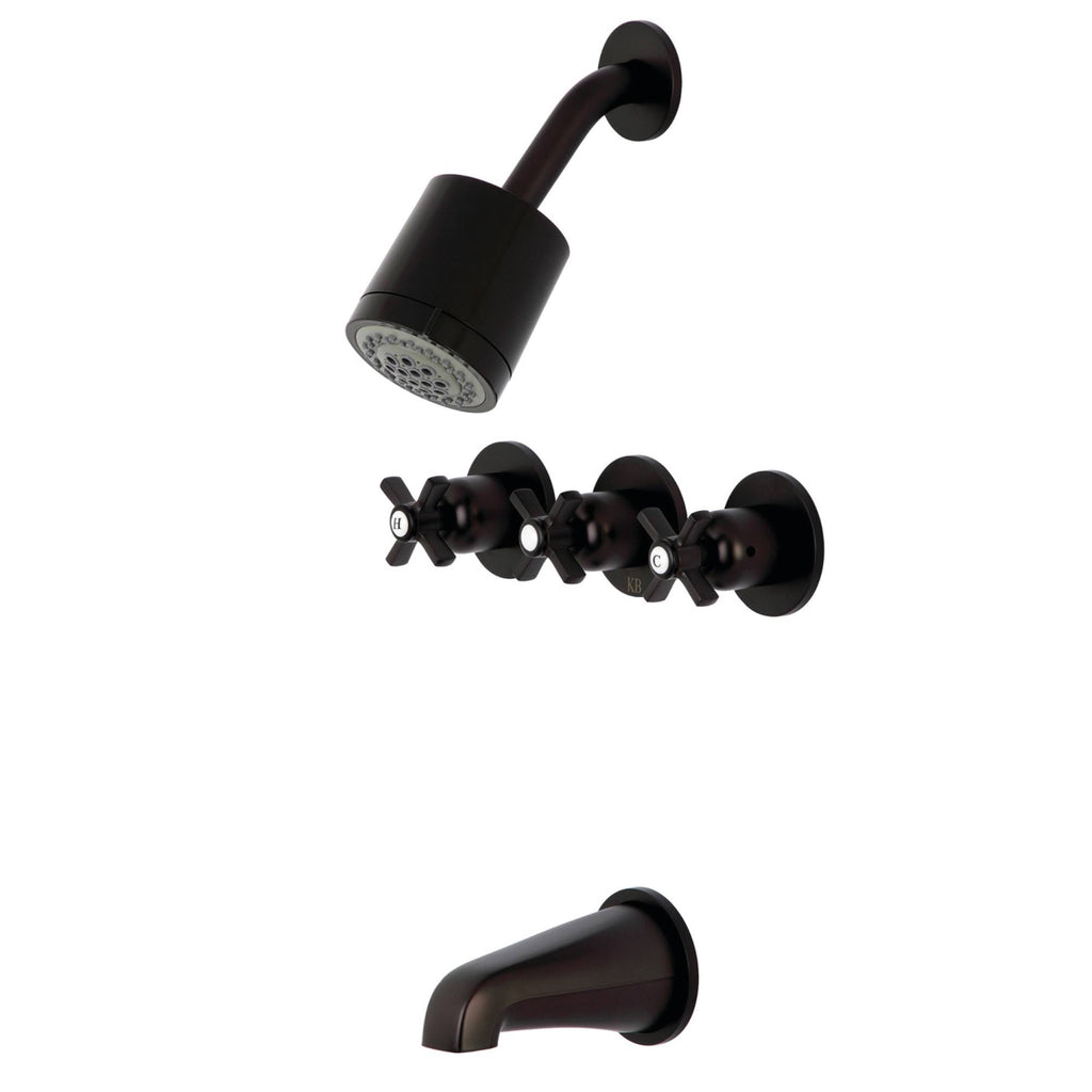 Three-Handle Tub and Shower Faucet, Oil Rubbed Bronze W376060