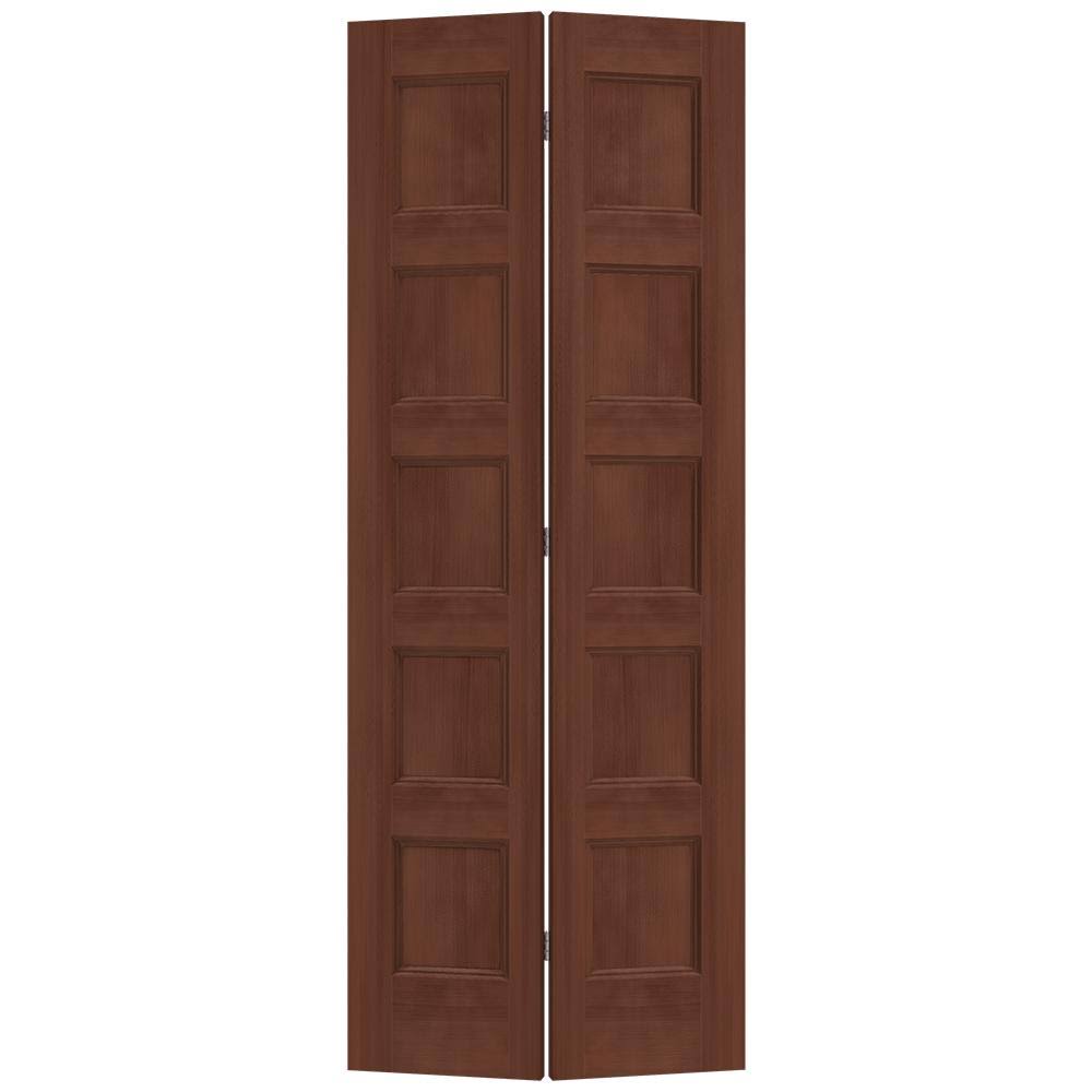 Brown Smooth Hollow Core Molded Composite Interior Closet Bi-Fold Door H855194