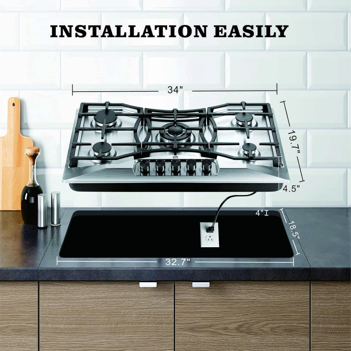 5 Burners Stainless Steel Gas Cooktop M31319