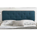 King Size Blue Fabric Tufted Wooden Headboard E548