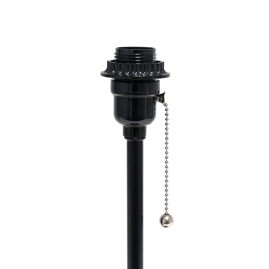 Black Stick Lamp with Fabric Shade O794