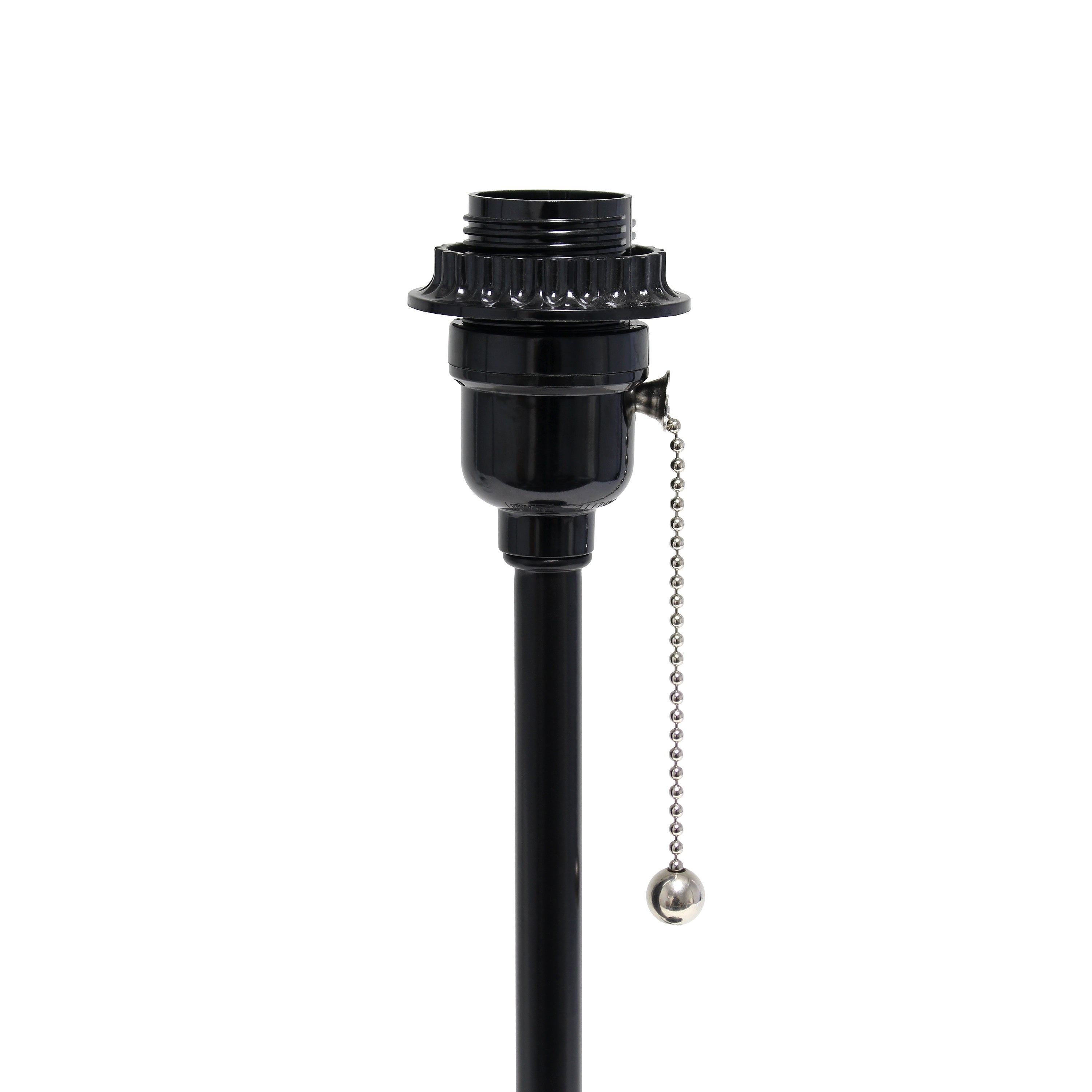 Black Stick Lamp with Fabric Shade O794