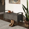Farmhouse Gray Wood Storage Bench P210