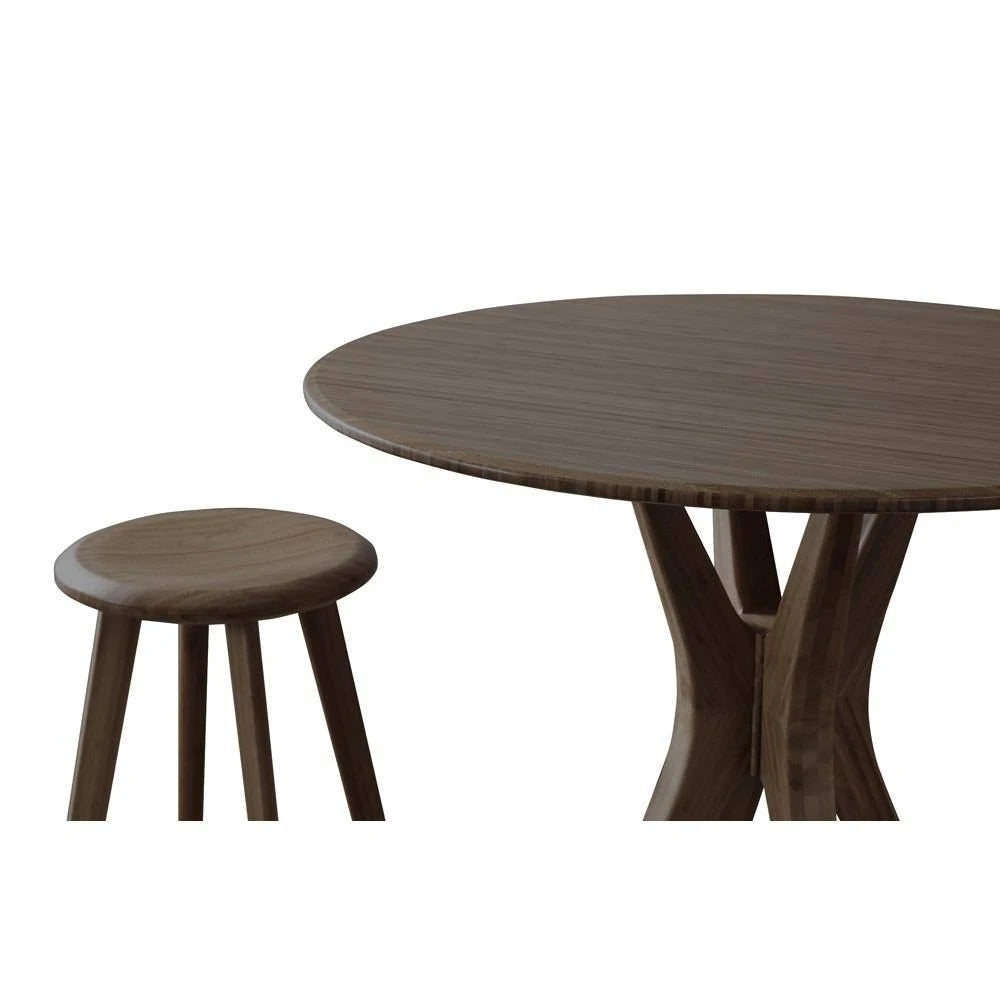 Black Walnut Bar Height Stool Set of 2 Z5223
