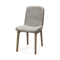 Grey Fabric Dining Chair with Medium Brown Wood Base E41148