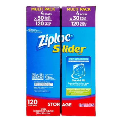 Gallon Storage Bags, 120 Ct Y62764
