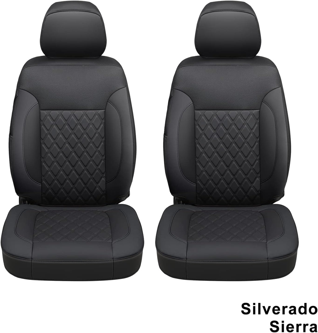 Faux Leather Seat Covers Black&Red O742033