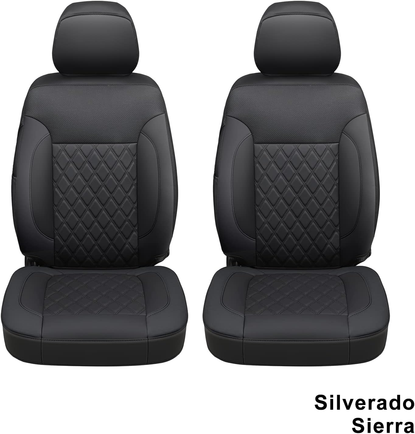Faux Leather Seat Covers Black&Red O742033