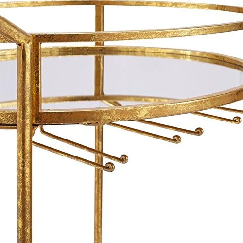 Gold Metal Bar Cart Q546