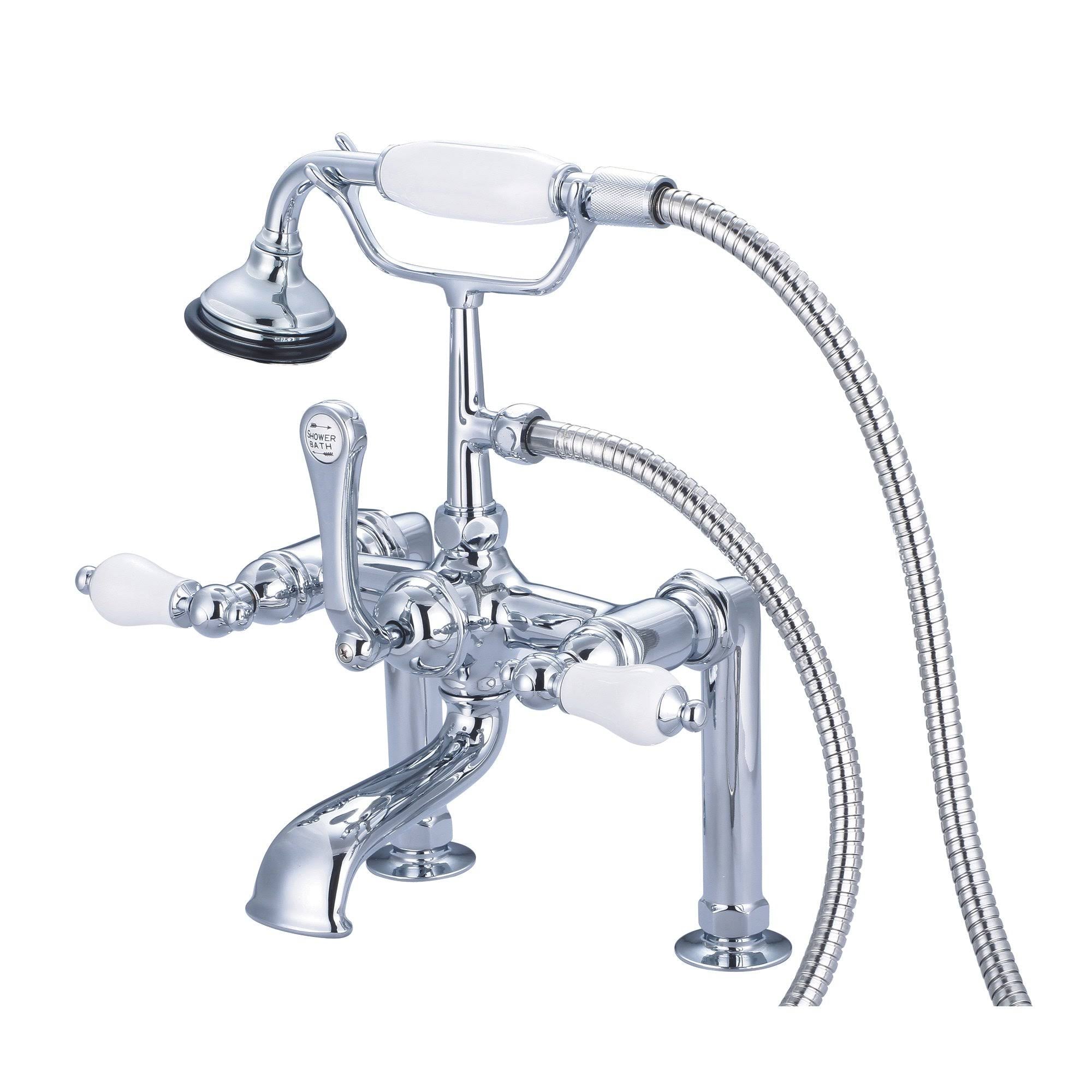 Chrome Tub Faucet with Handheld Shower G16871