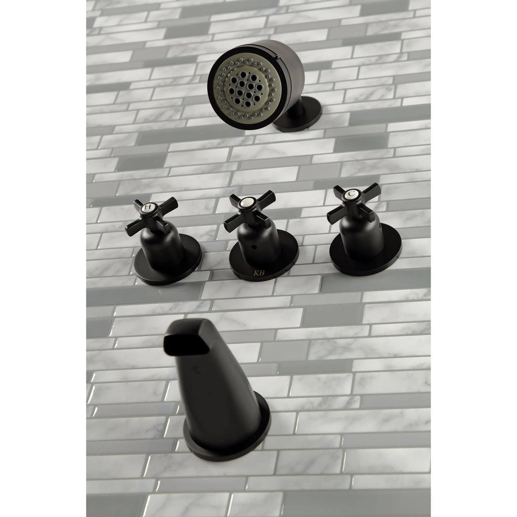 Three-Handle Tub and Shower Faucet, Oil Rubbed Bronze W376060