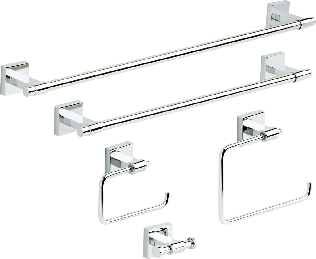 5 Piece Chrome Bathroom Package A386