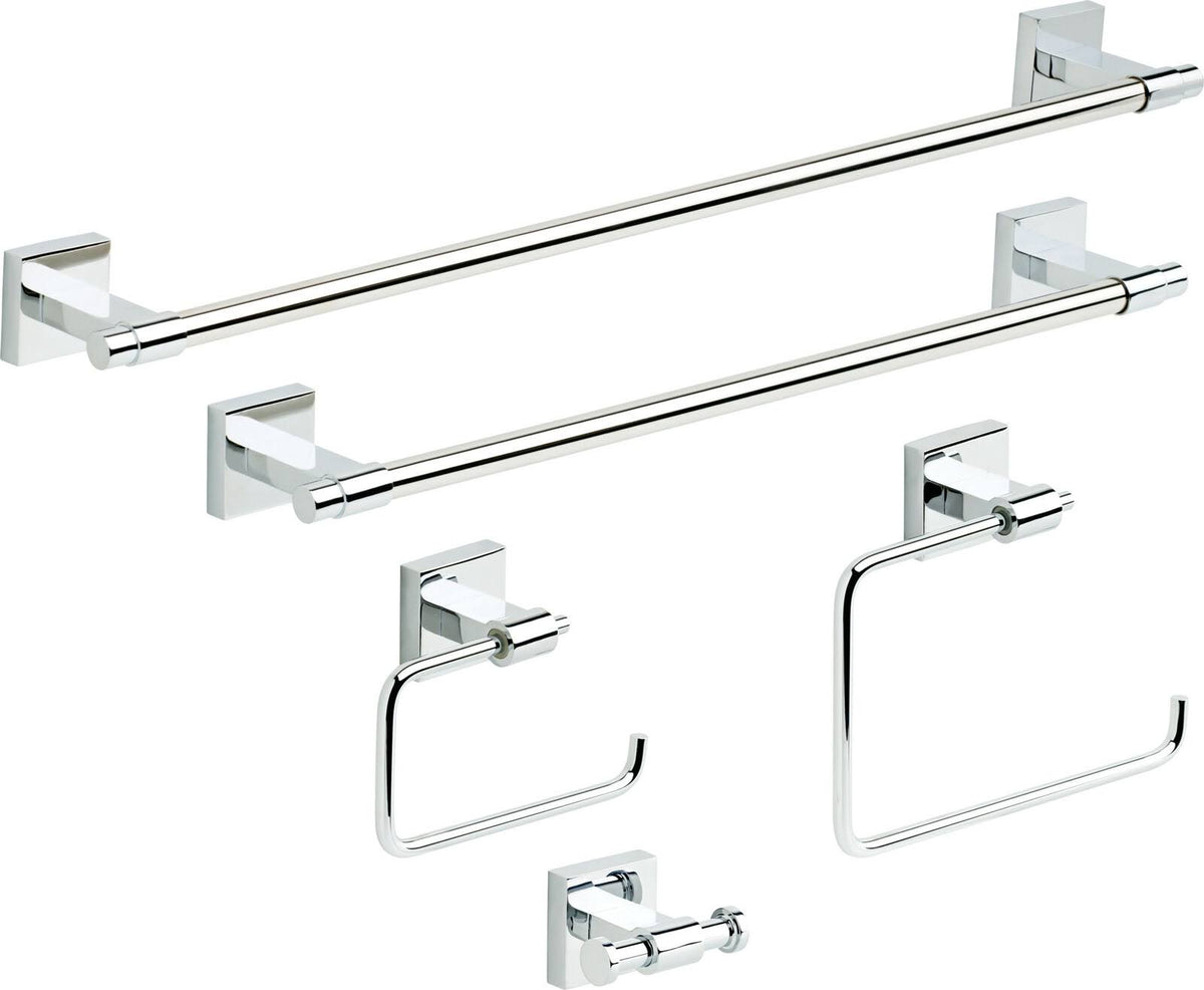 5 Piece Chrome Bathroom Package A386