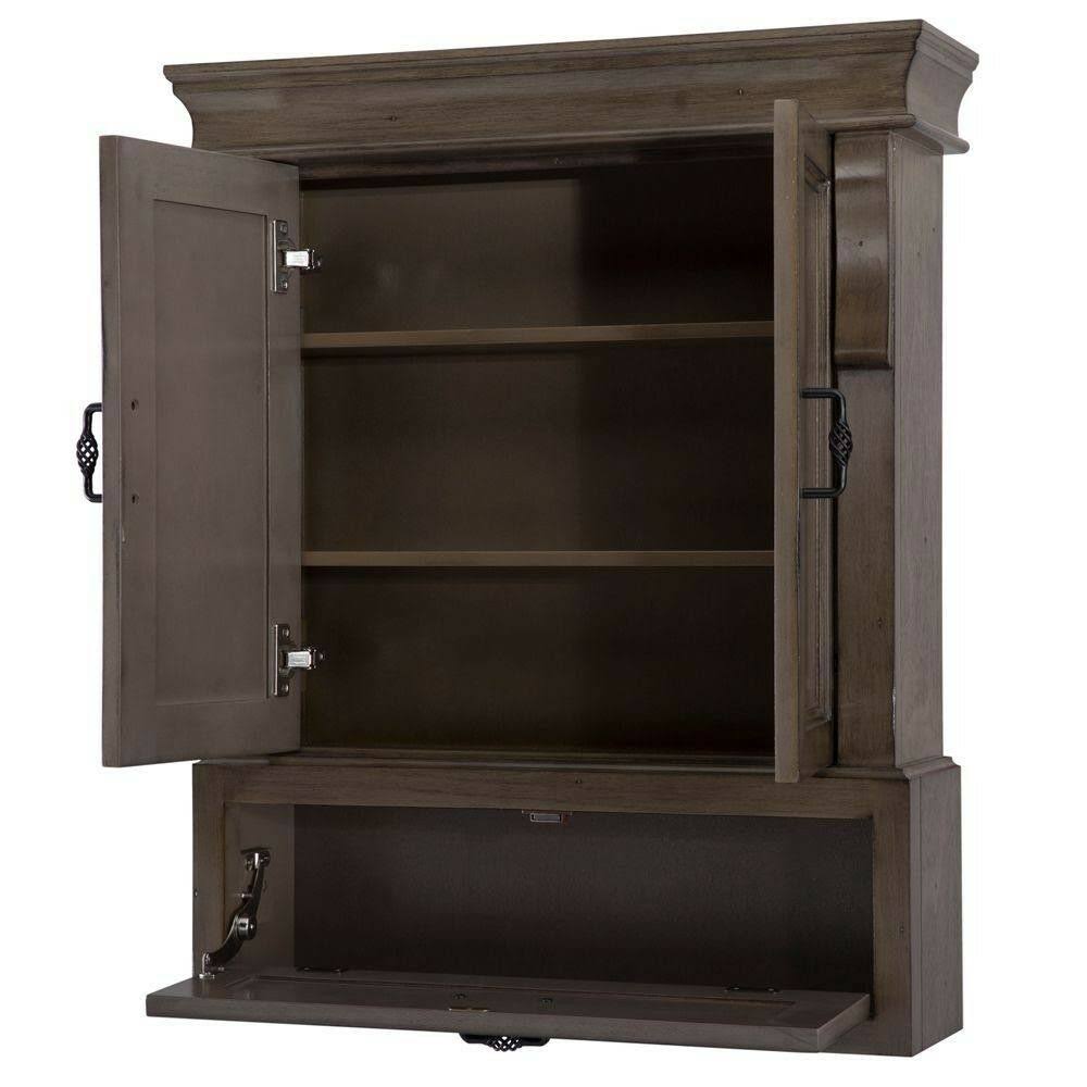 Distressed Grey Bathroom Storage Wall Cabinet K748