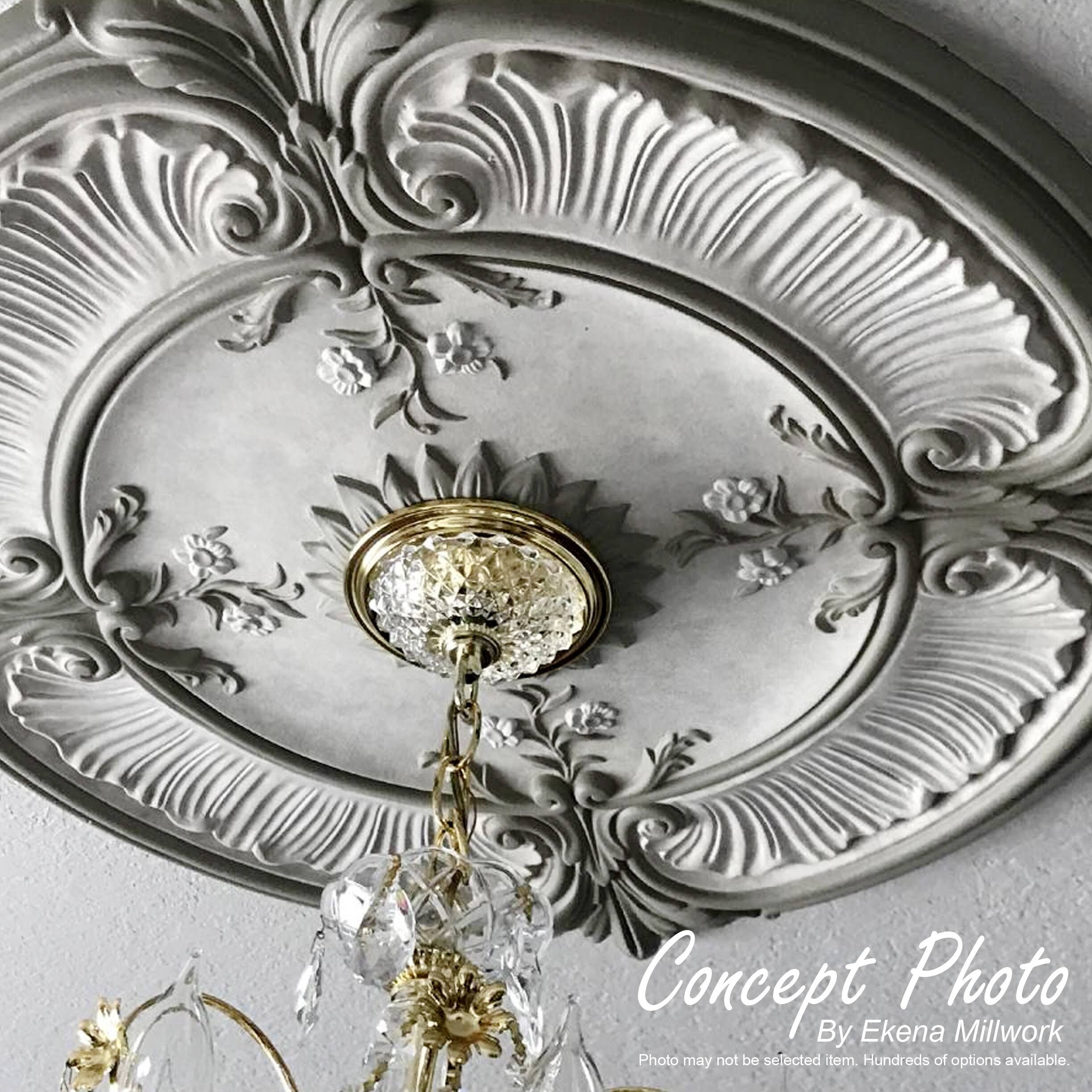 26x22OD x 1 1/2x22P Traditional Ceiling Medallion with Acanthus Leaves O583206