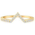 Yellow Gold Diamond Curved Wedding Band M7302