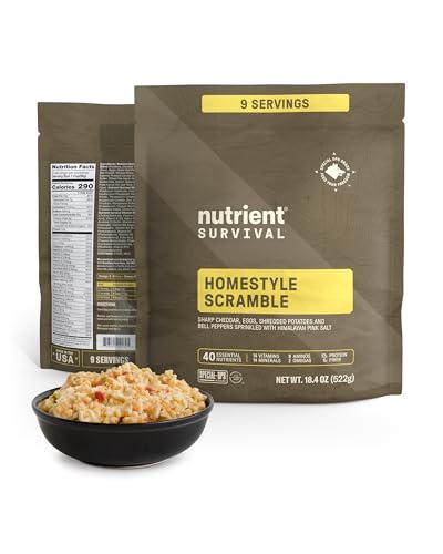 MRE Homestyle Scramble Eggs, Ready to Eat Meals (9 Servings) Freeze Dried Emergency Food Supply C192