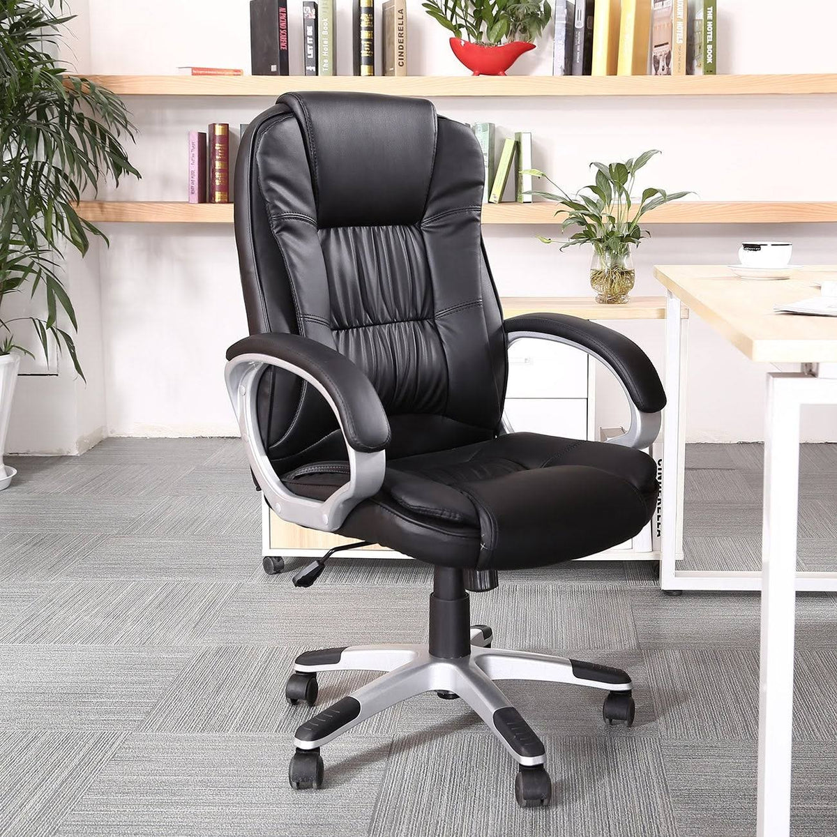 Black Ergonomic Office Leather Chair Z19464