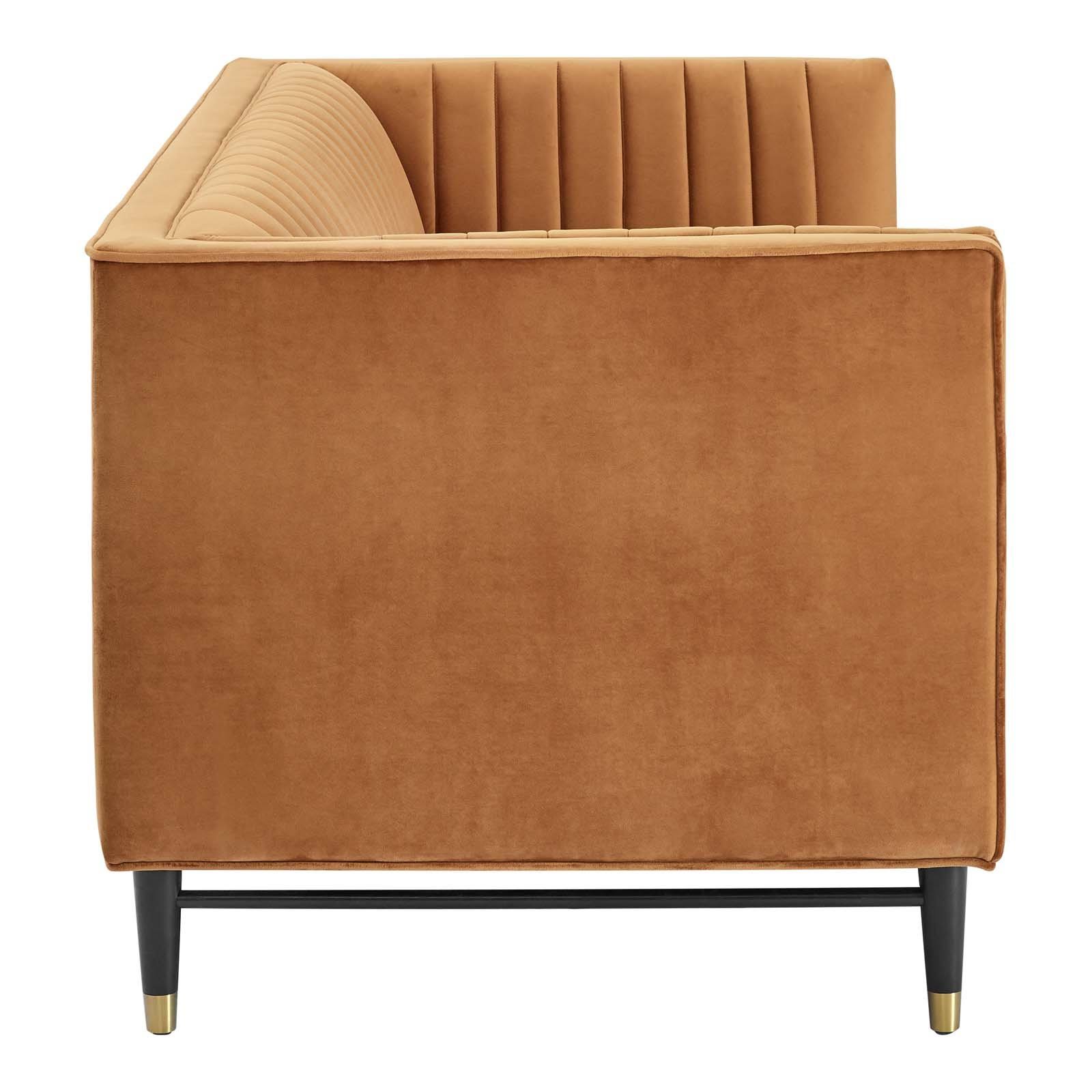 Gray Tufted Velvet Loveseat R858636