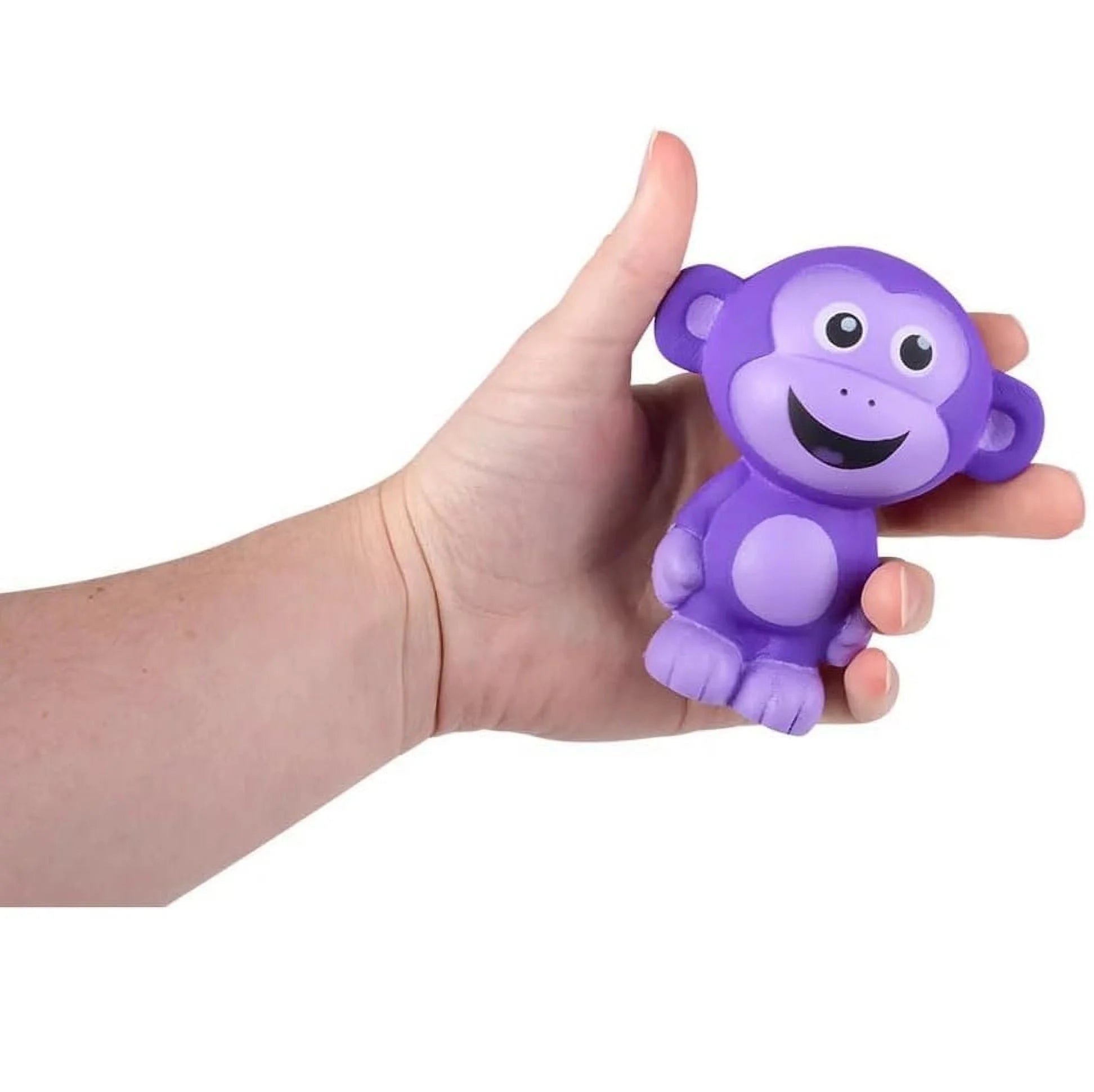 4 Pack Squish Monkey Stress Toy Y89862