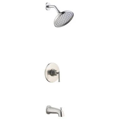 Single-Handle 1-Spray Tub and Shower Faucet in Brushed Nickel E515