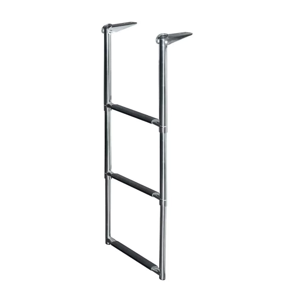 3-Step Telescoping Stainless Steel Drop Ladder F98088