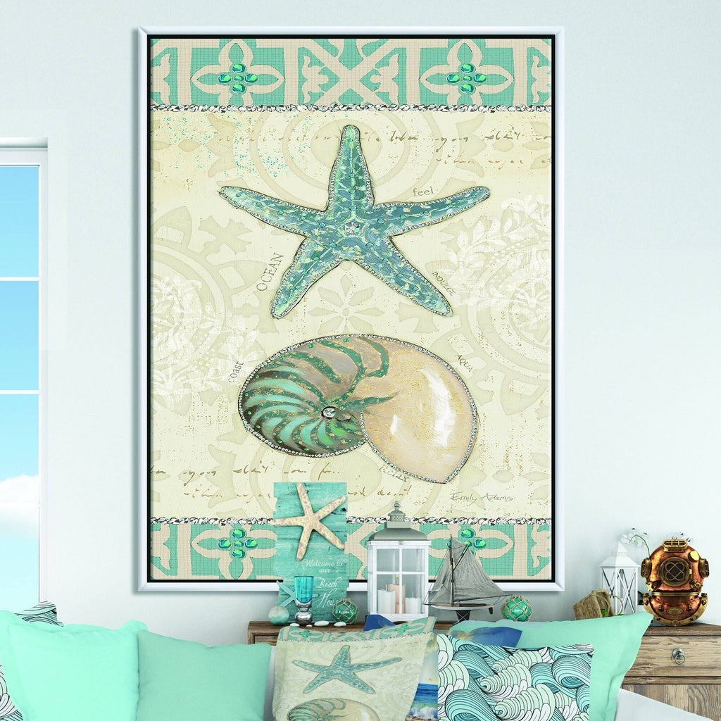 Nautical Coastal Framed Canvas B662