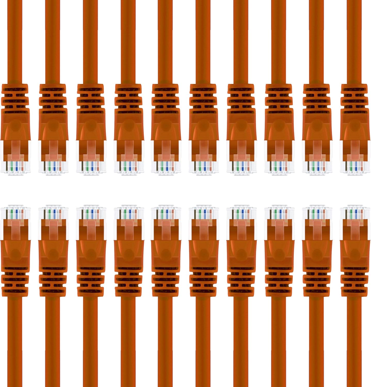 Cat 6 Ethernet Cable 4 ft (24-Pack) Orange S1724