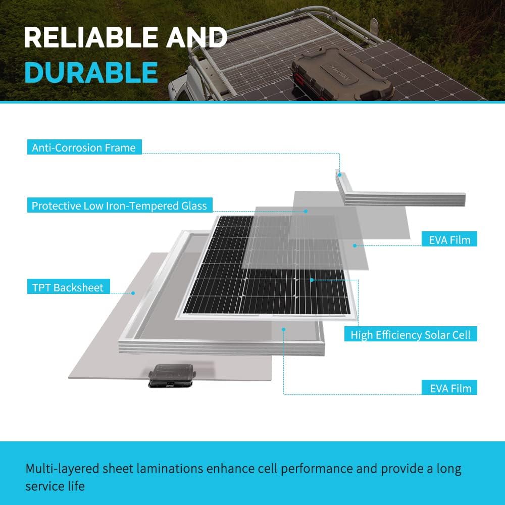 400 Watt 12 Volt Monocrystalline Solar Panel Bundle Kit with 4 pcs 100W Panel and 30A PWM Charge Controller B3106